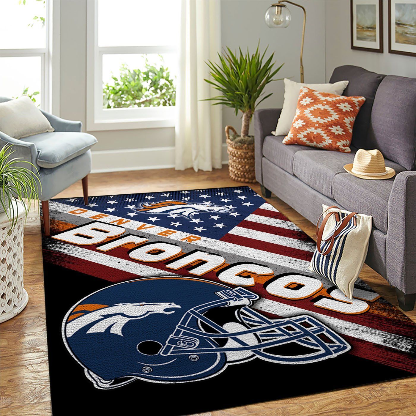 Amazon Denver Broncos Living Room Area Rug
