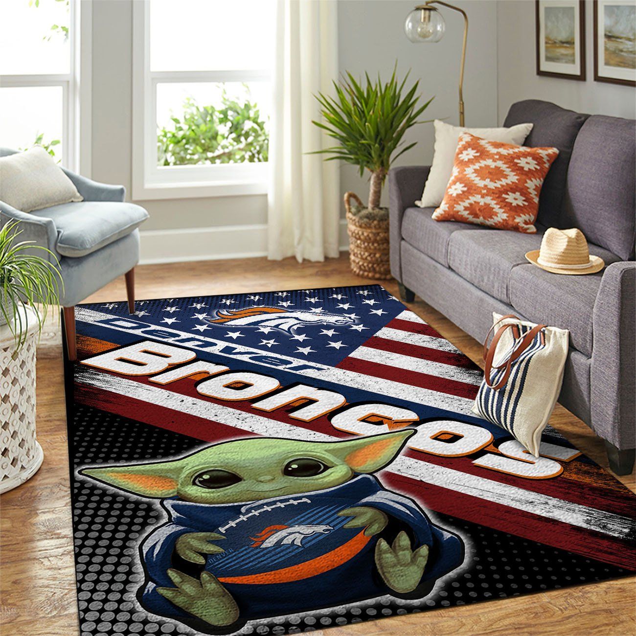 Amazon Denver Broncos Living Room Area Rug