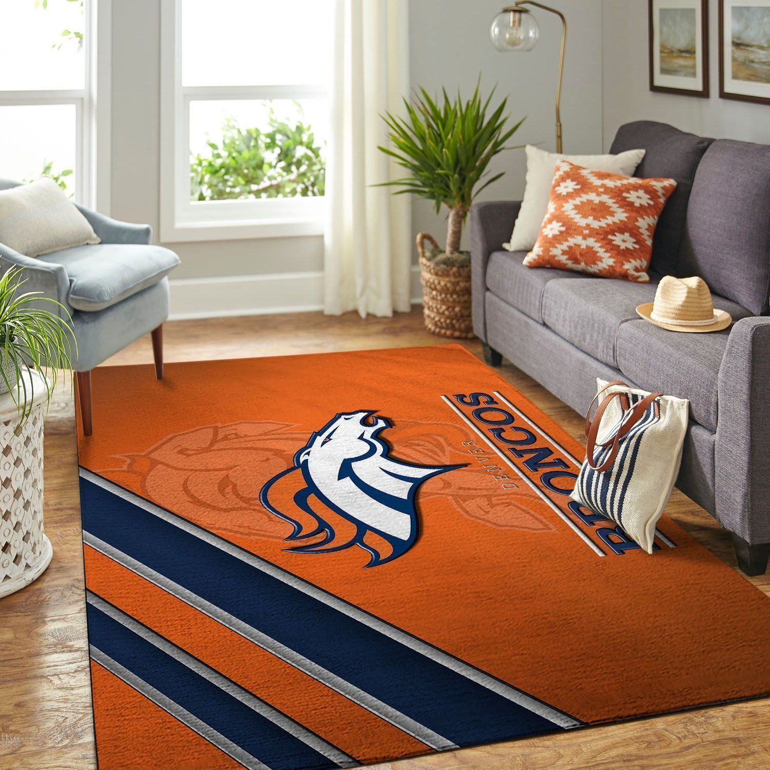 Amazon Denver Broncos Living Room Area Rug
