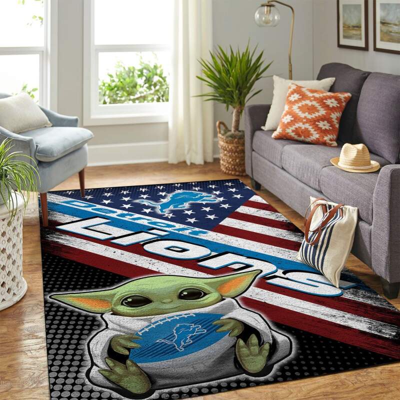 Amazon Detroit Lions Living Room Area Rug