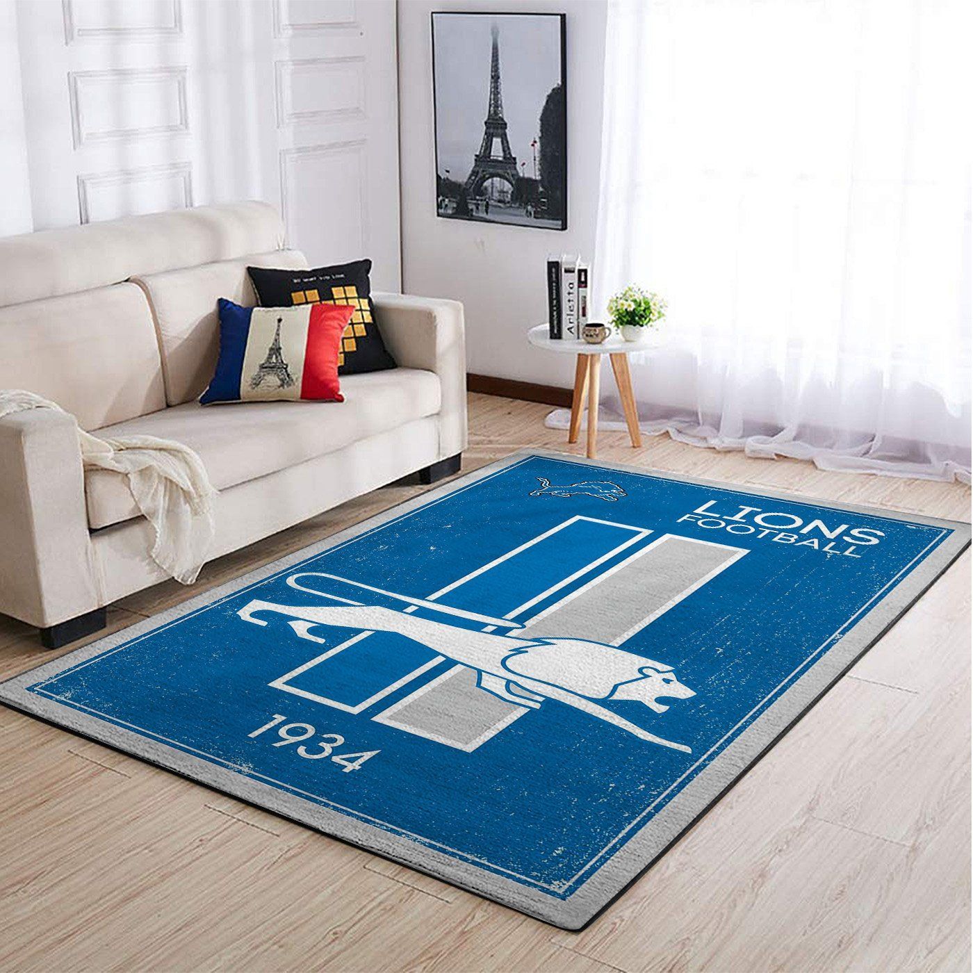 Amazon Detroit Lions Living Room Area Rug