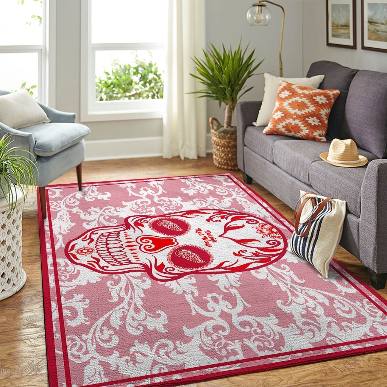 Amazon Detroit Red Wings Living Room Area Rug