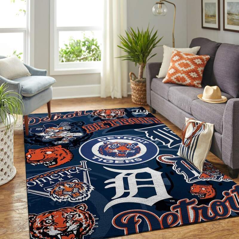 Amazon Detroit Tigers Living Room Area Rug