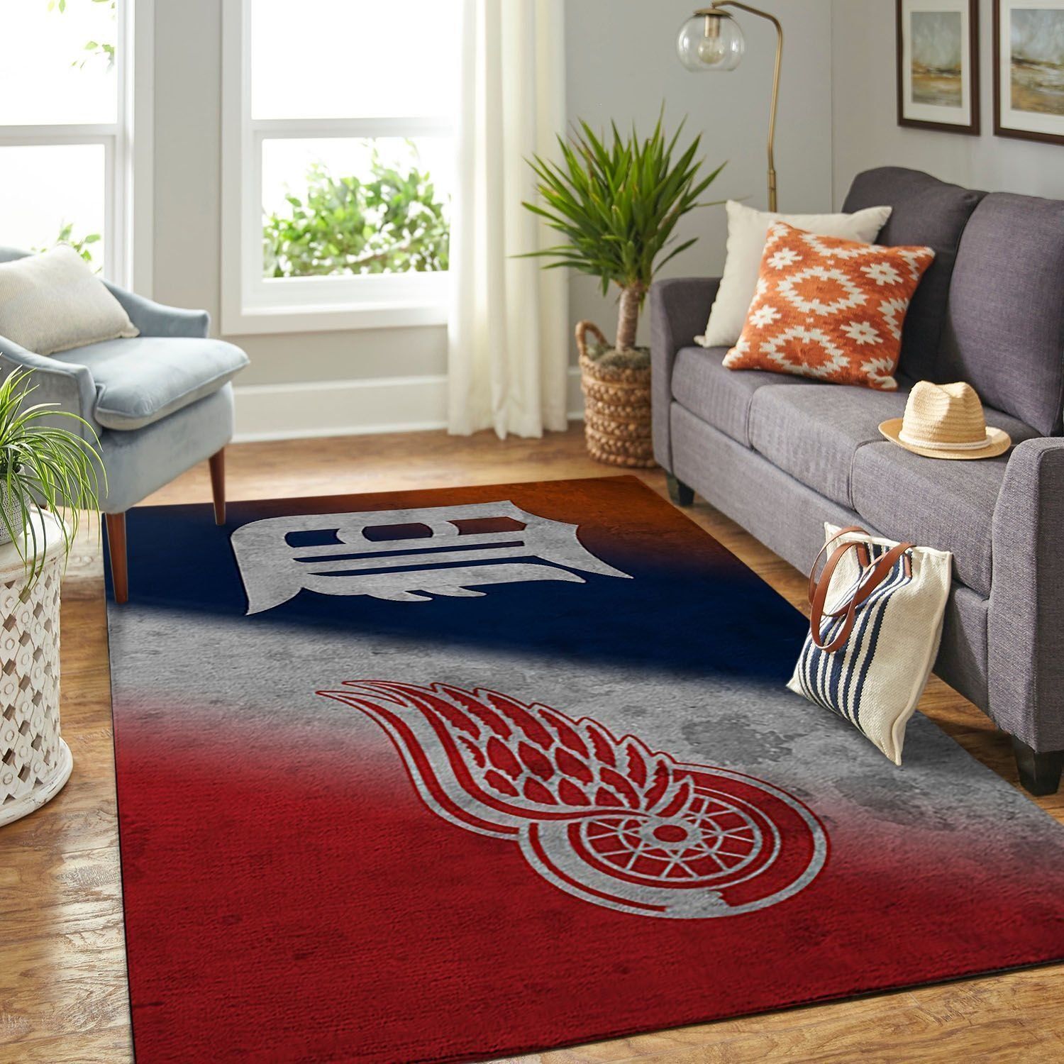 Amazon Detroit Tigers Living Room Area Rug