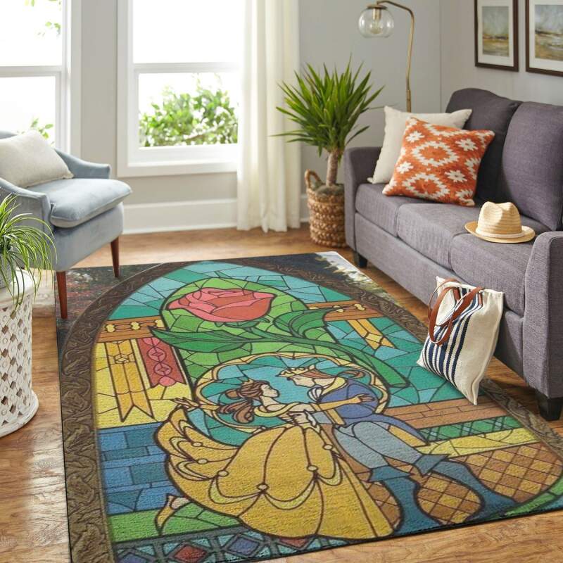 Amazon Disney Beauty And The Beast Living Room Area Rug