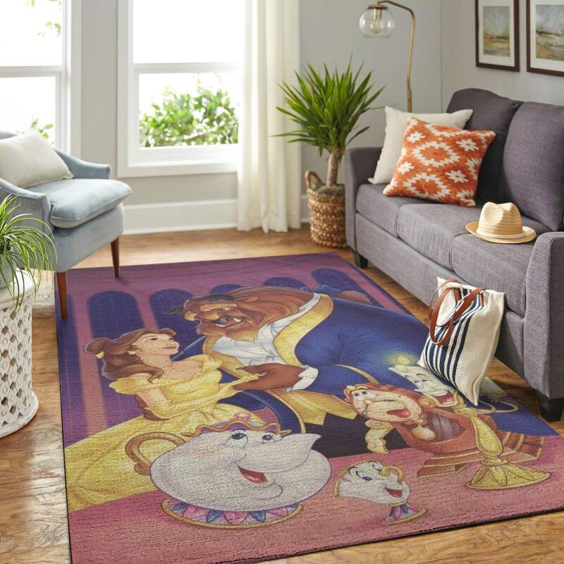 Amazon Disney Beauty And The Beast Living Room Area Rug