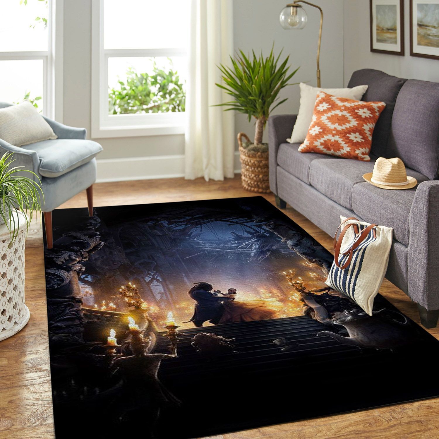 Amazon Disney Beauty And The Beast Living Room Area Rug