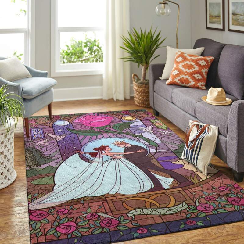 Amazon Disney Beauty And The Beast Living Room Area Rug