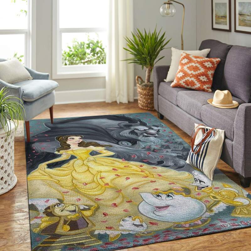 Amazon Disney Beauty And The Beast Living Room Area Rug