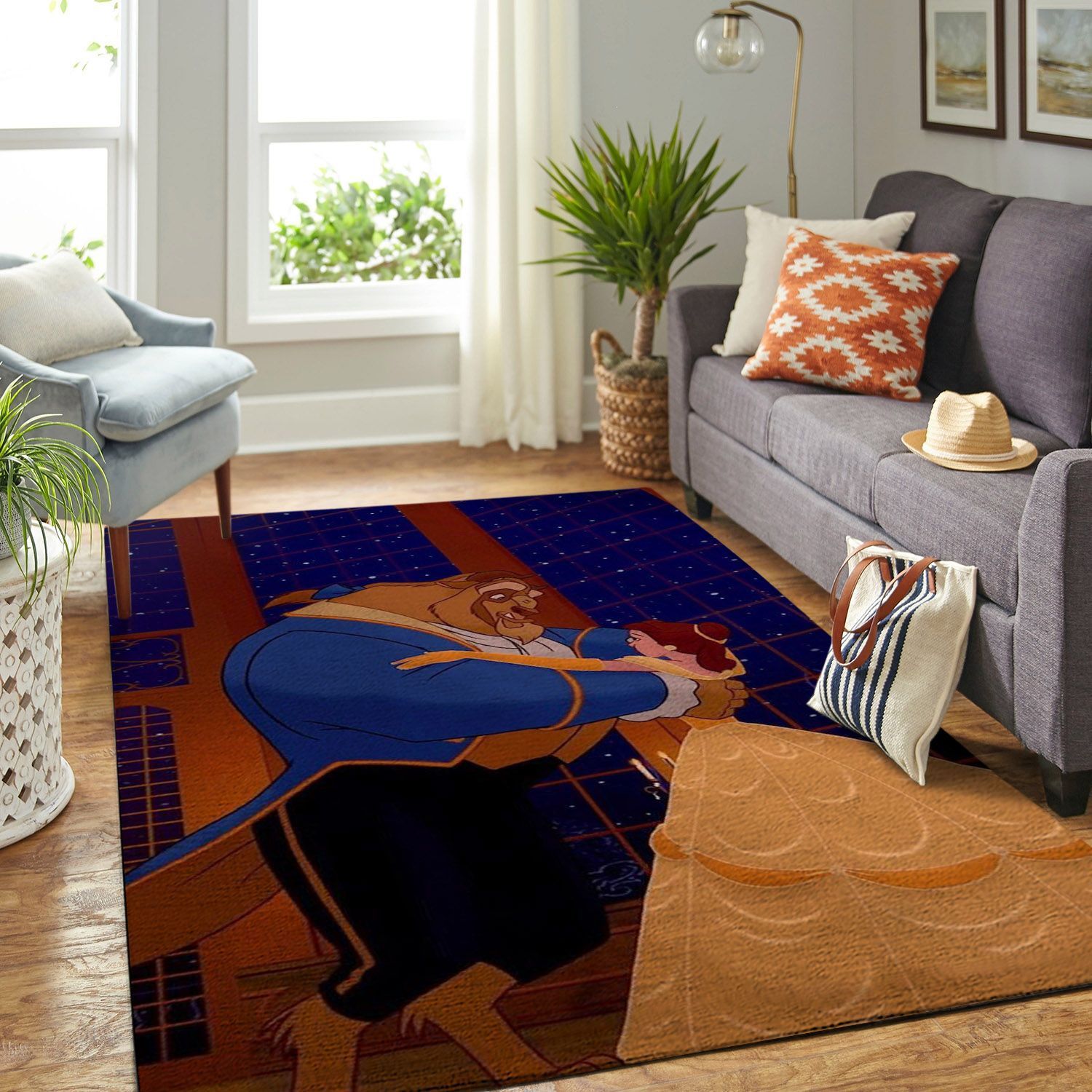 Amazon Disney Beauty And The Beast Living Room Area Rug