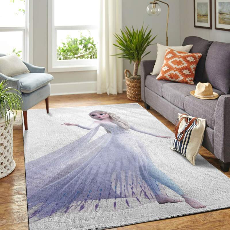 Amazon Elsa Frozen In White Dress Living Room Area Rug