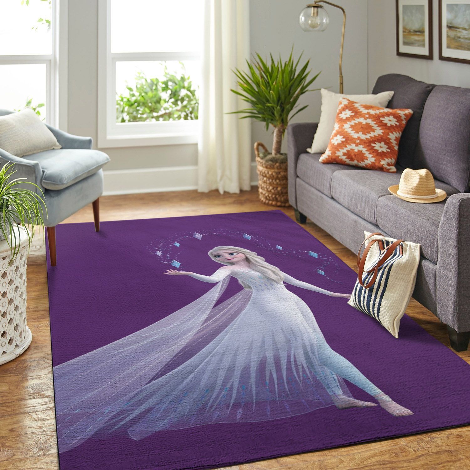 Amazon Elsa Frozen Living Room Area Rug