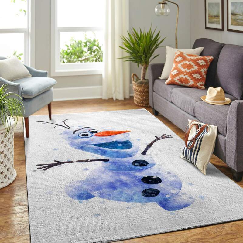 Amazon Frozen Olaf Snowman Living Room Area Rug