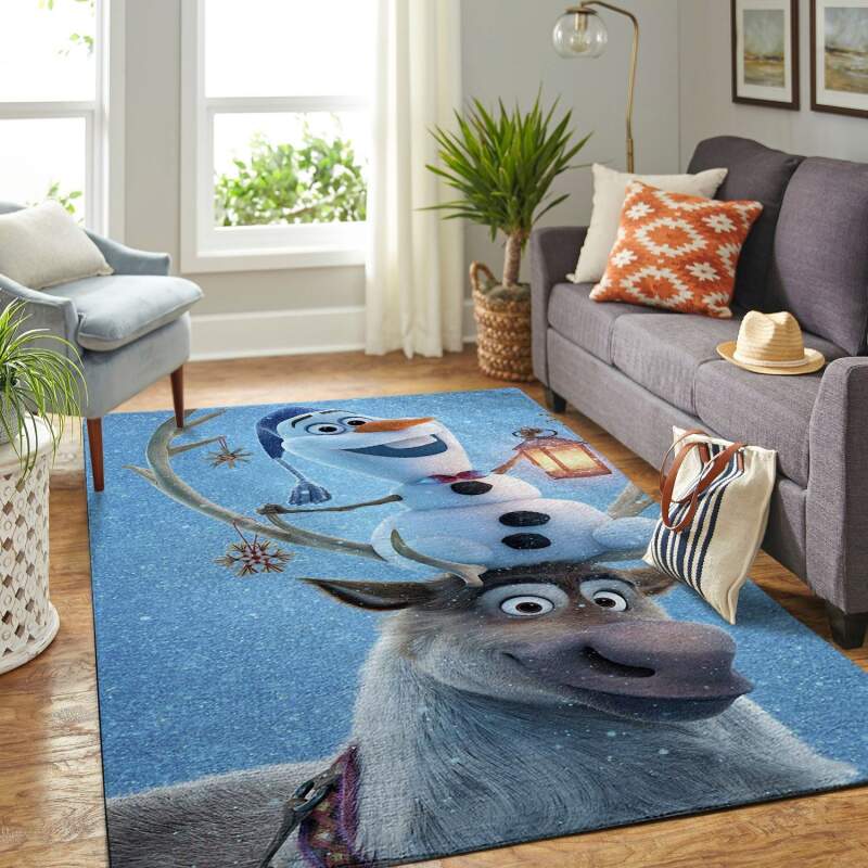Amazon Frozen Olaf Snowman Living Room Area Rug