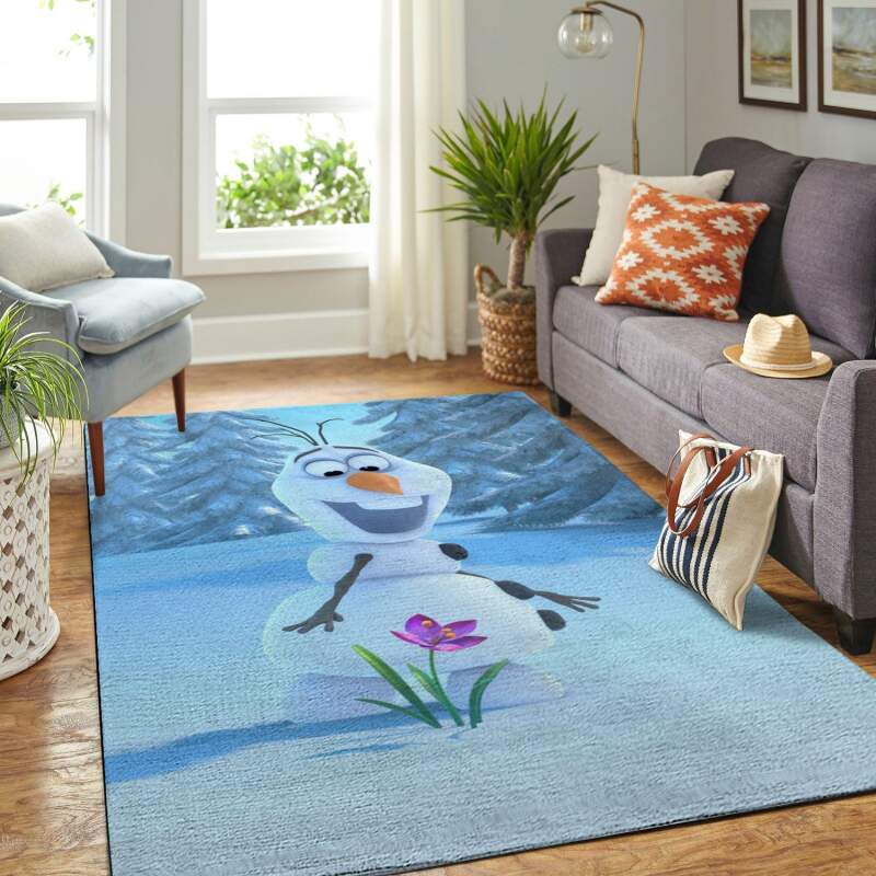 Amazon Frozen Olaf Snowman Living Room Area Rug