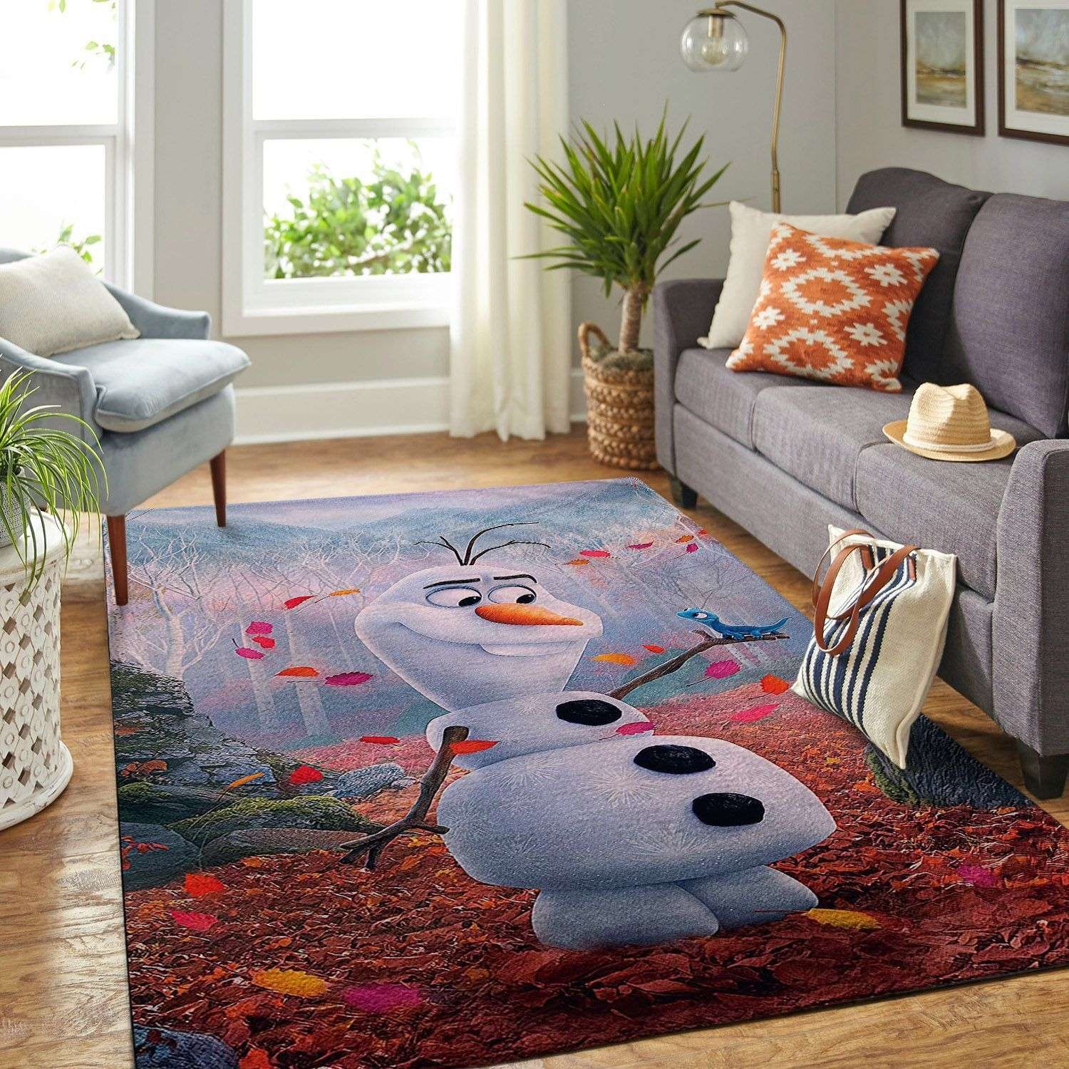 Amazon Frozen Olaf Snowman Living Room Area Rug
