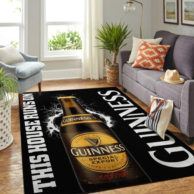 Amazon Guinness This House Runs On Nice Gift Home Decor Unique Living Room Area Rug