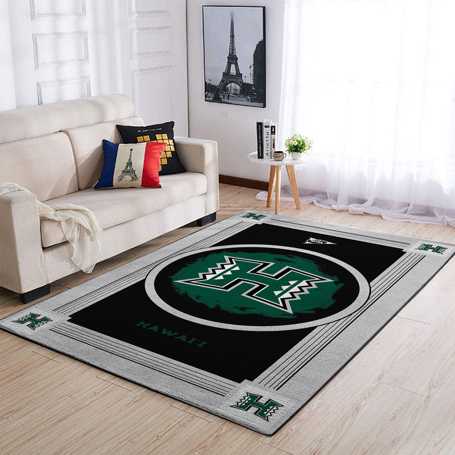 Amazon Hawaii Rainbow Warriors Living Room Area Rug