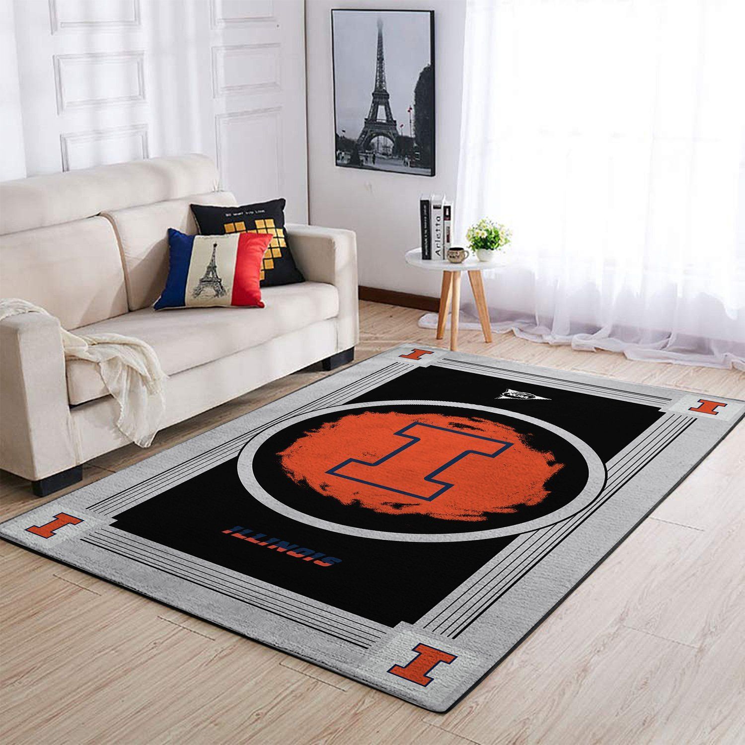 Amazon Illinois Fighting Illini Living Room Area Rug