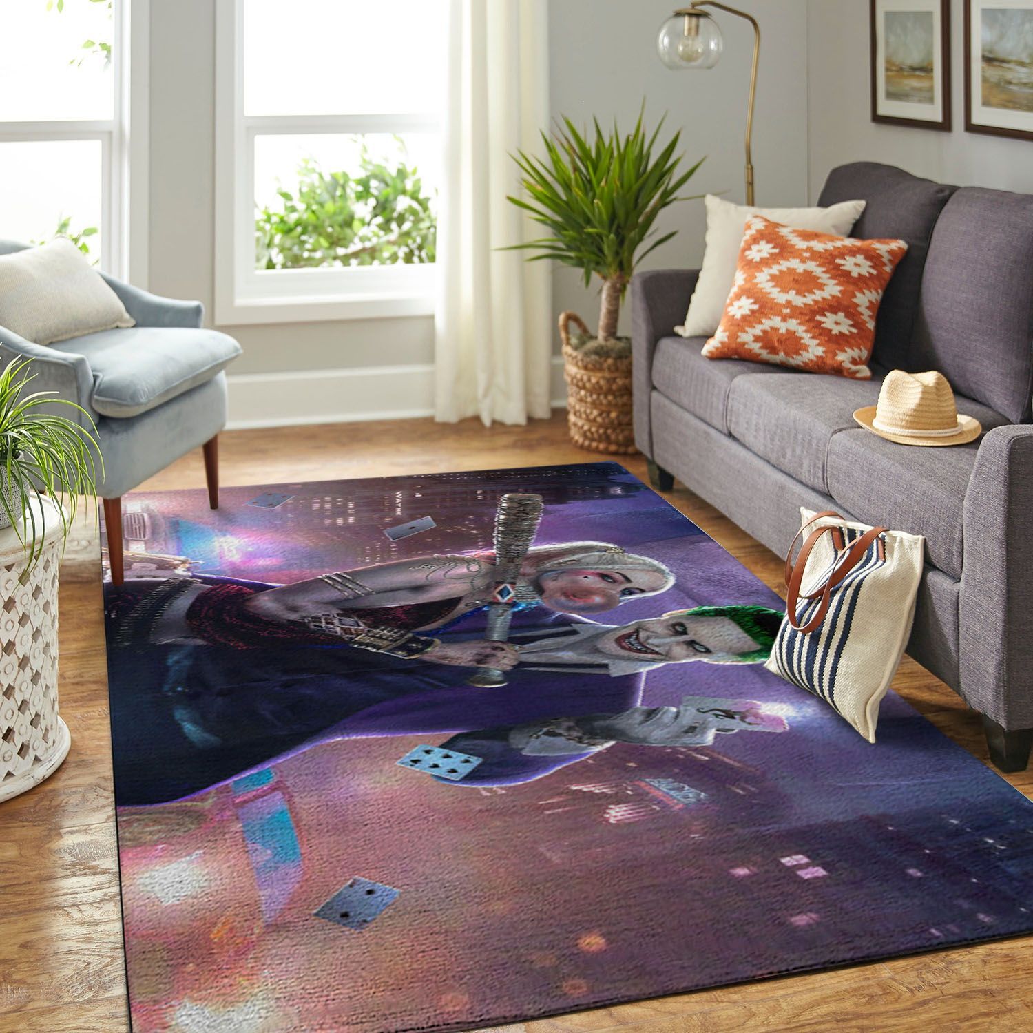 Amazon Joker And Harley Quinn Living Room Area Rug
