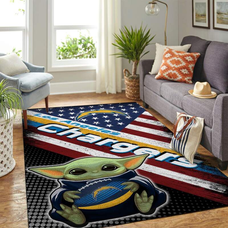 Amazon Los Angeles Chargers Living Room Area Rug