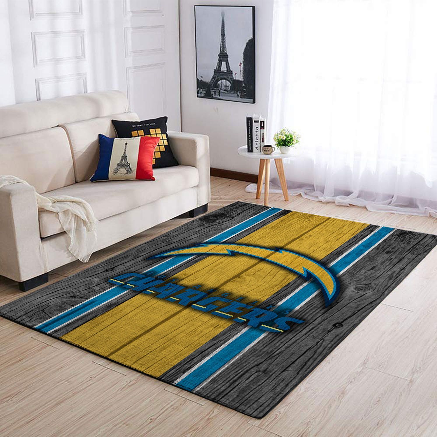 Amazon Los Angeles Chargers Living Room Area Rug