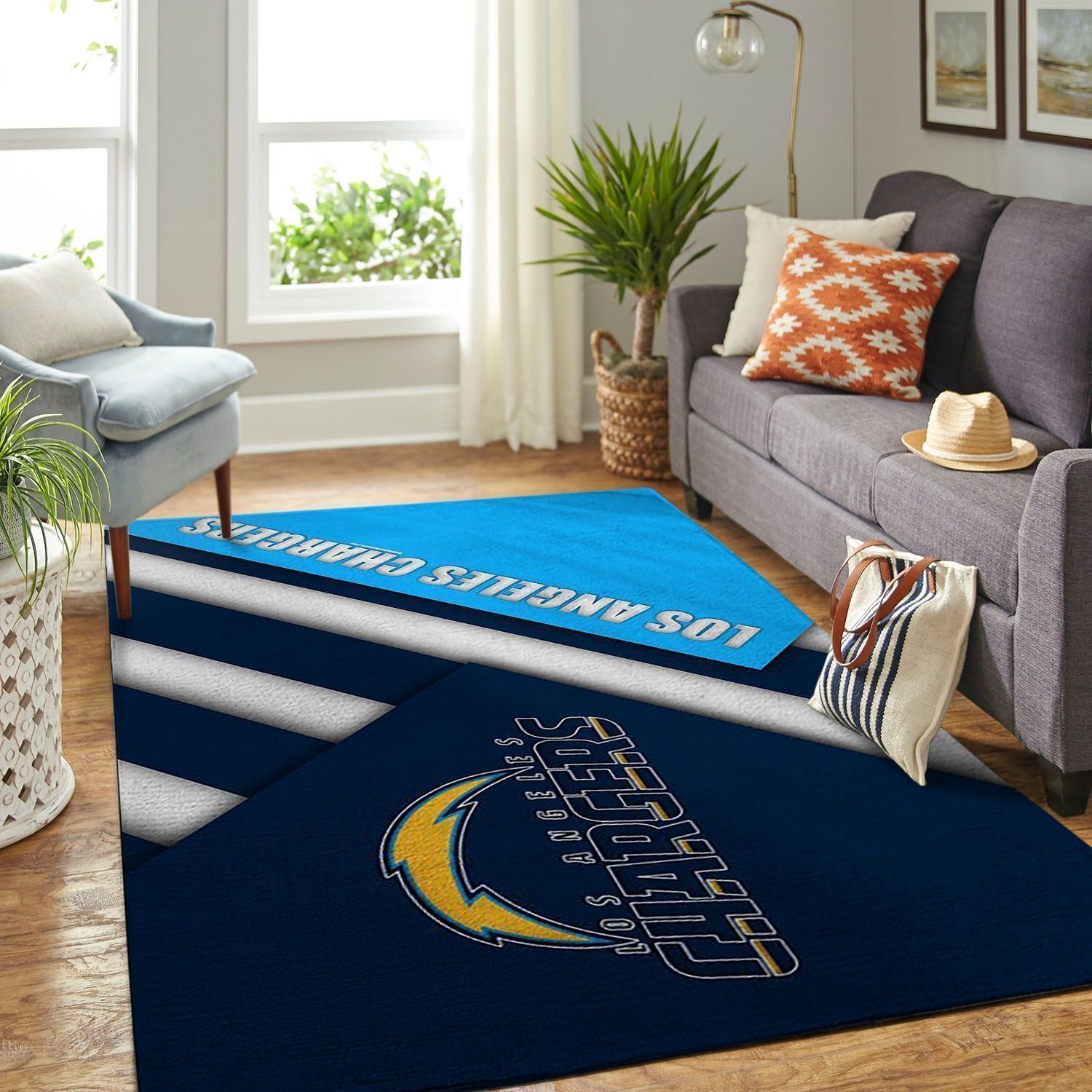 Amazon Los Angeles Chargers Living Room Area Rug