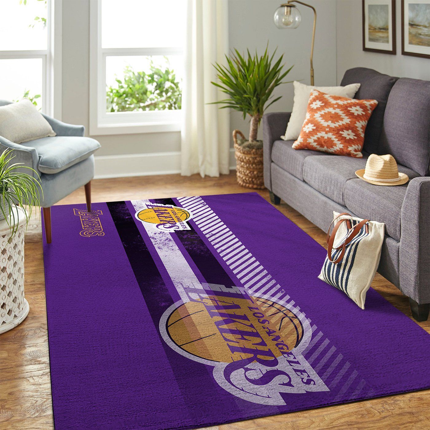 Amazon Los Angeles Lakers Living Room Area Rug