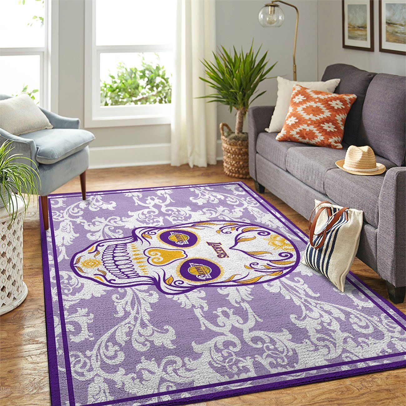 Amazon Los Angeles Lakers Living Room Area Rug