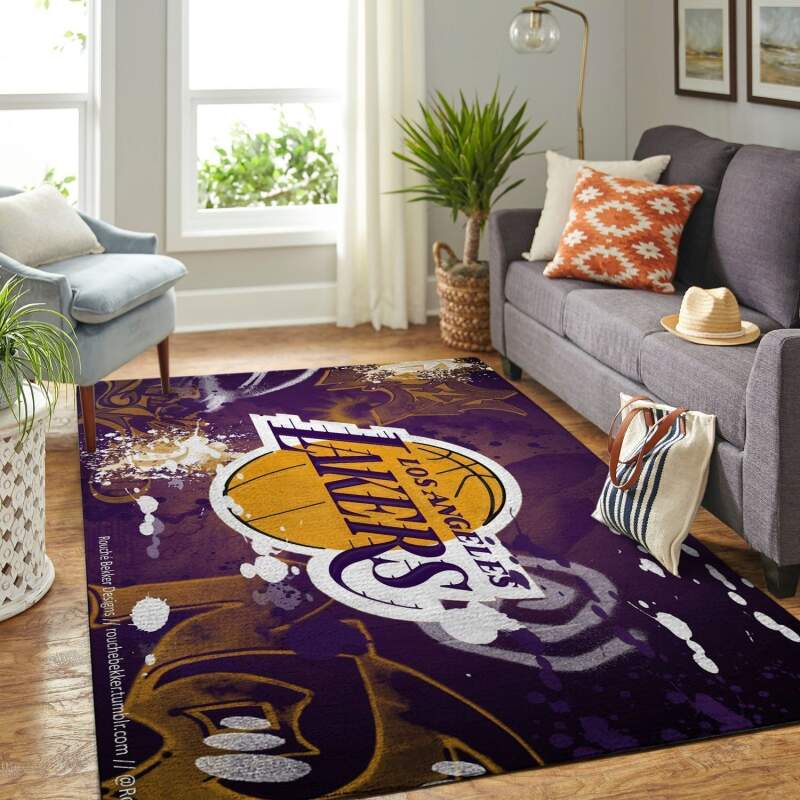Amazon Los Angeles Lakers Living Room Area Rug