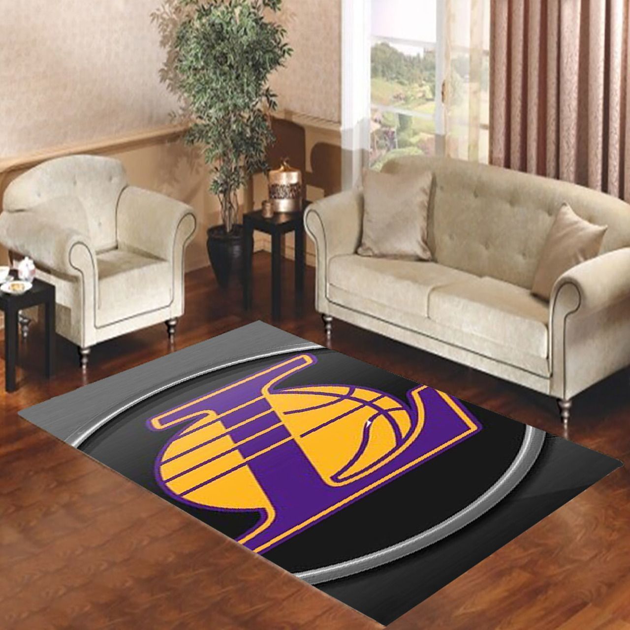 Amazon Los Angeles Lakers Living Room Area Rug