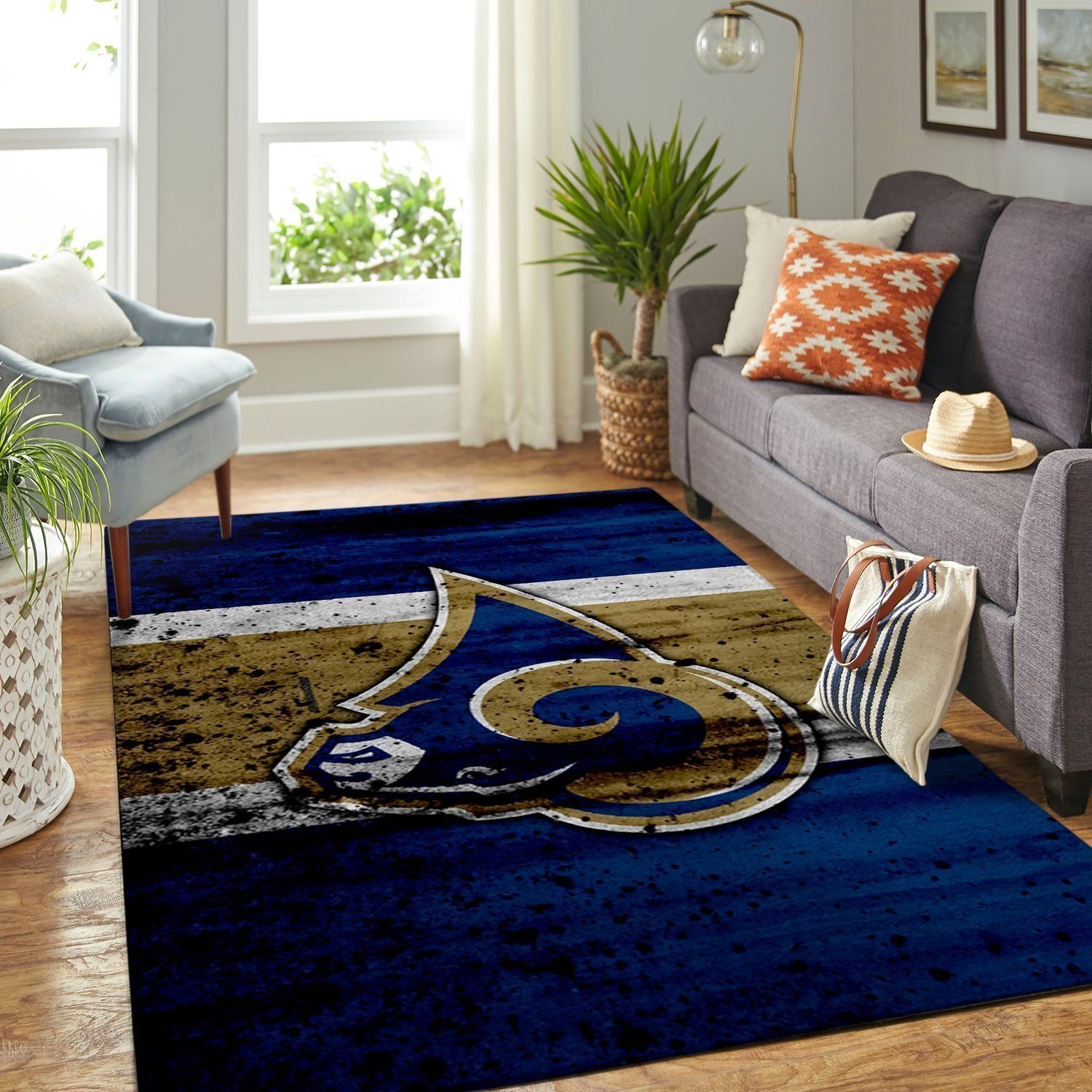Amazon Los Angeles Rams Living Room Area Rug
