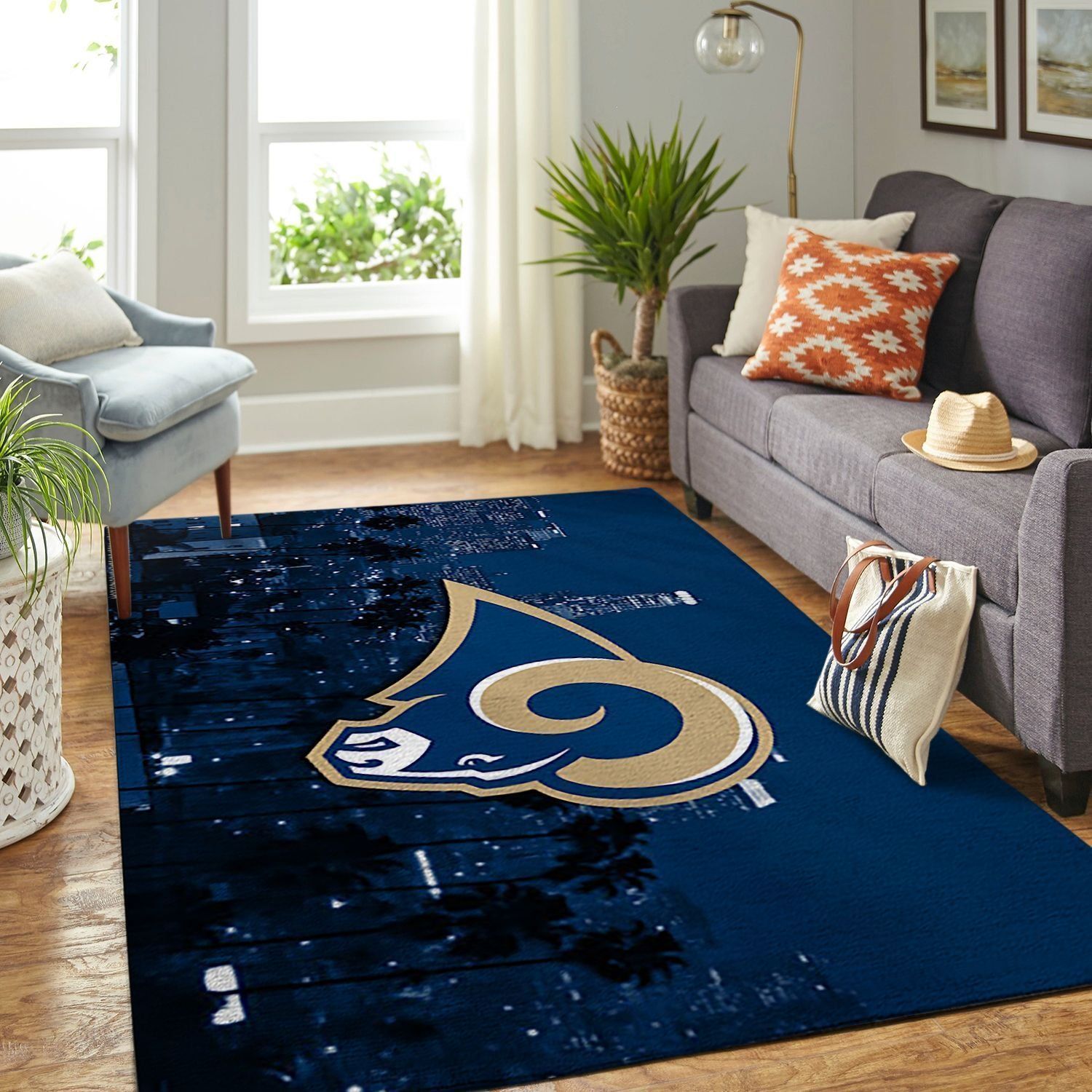 Amazon Los Angeles Rams Living Room Area Rug