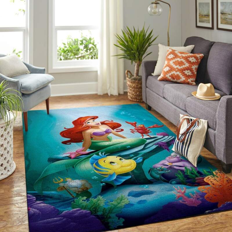 Amazon Mermaid Arial Princess Living Room Area Rug