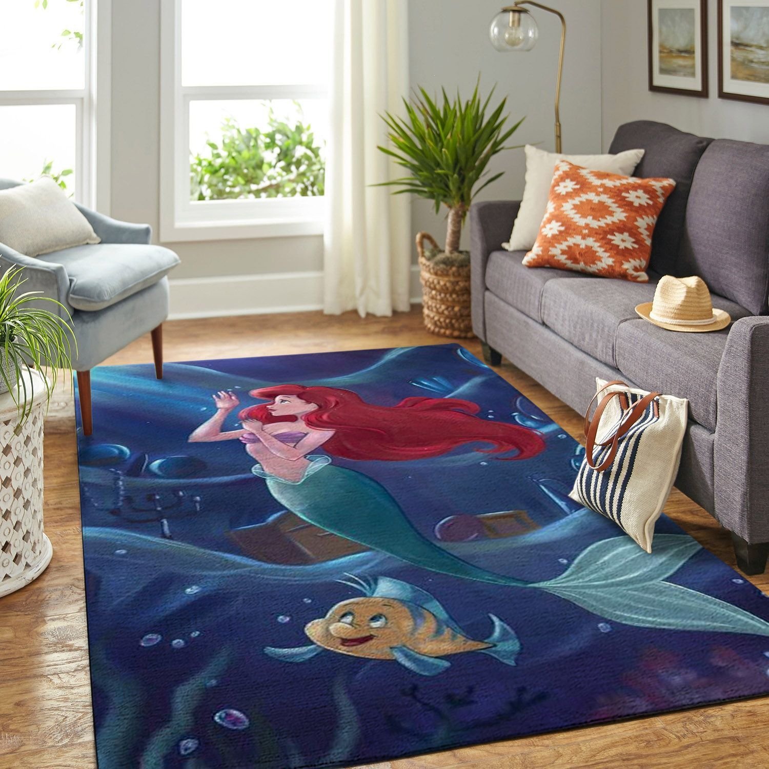 Amazon Mermaid Arial Princess Living Room Area Rug
