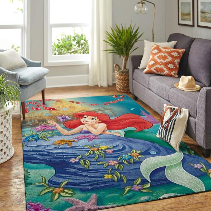 Amazon Mermaid Arial Princess Living Room Area Rug