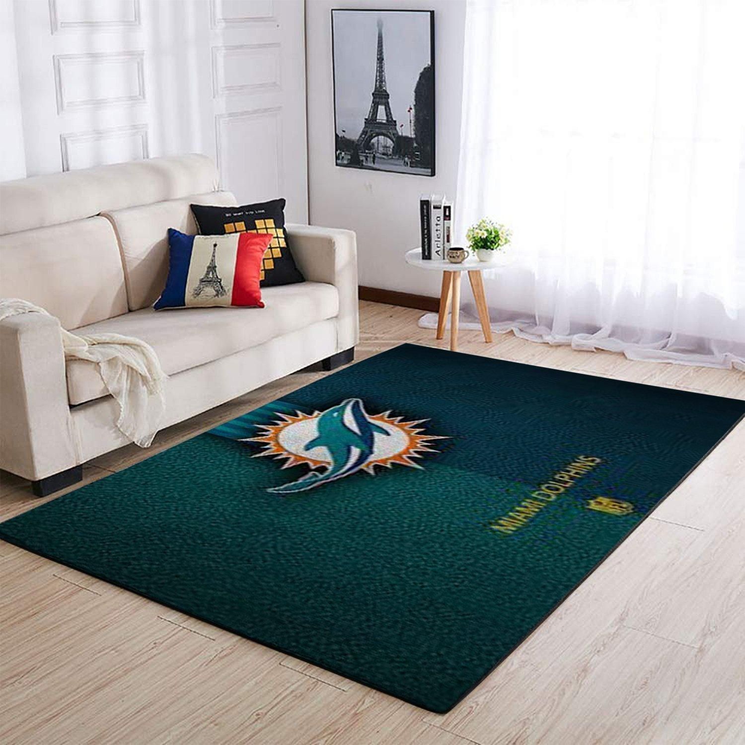 Amazon Miami Dolphins Living Room Area Rug