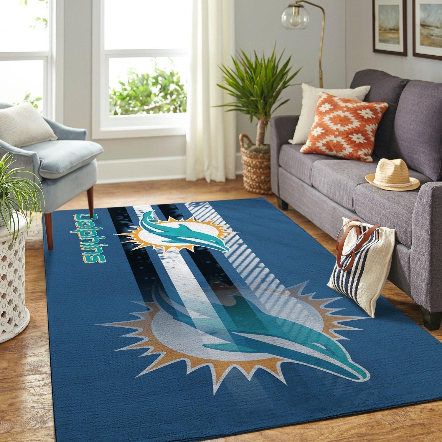 Amazon Miami Dolphins Living Room Area Rug
