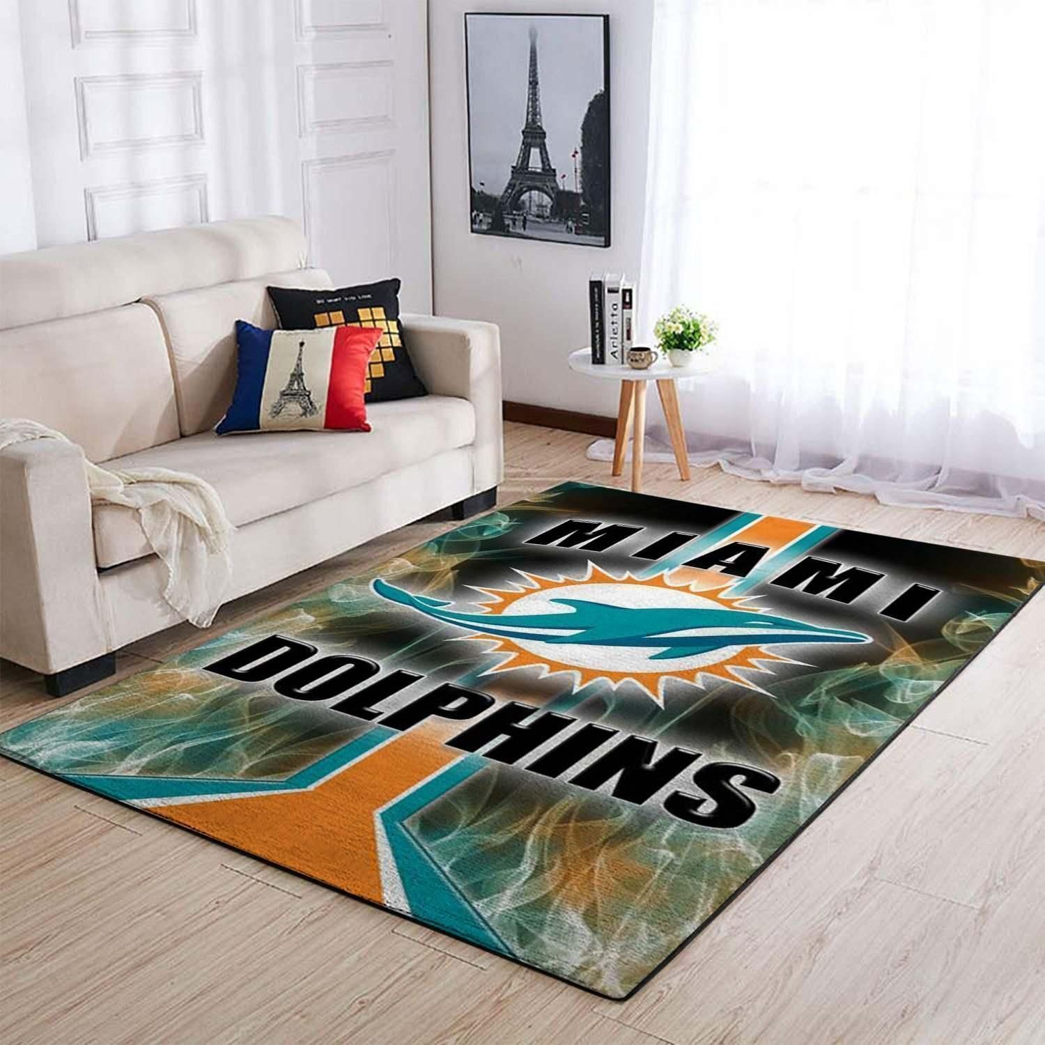 Amazon Miami Dolphins Living Room Area Rug