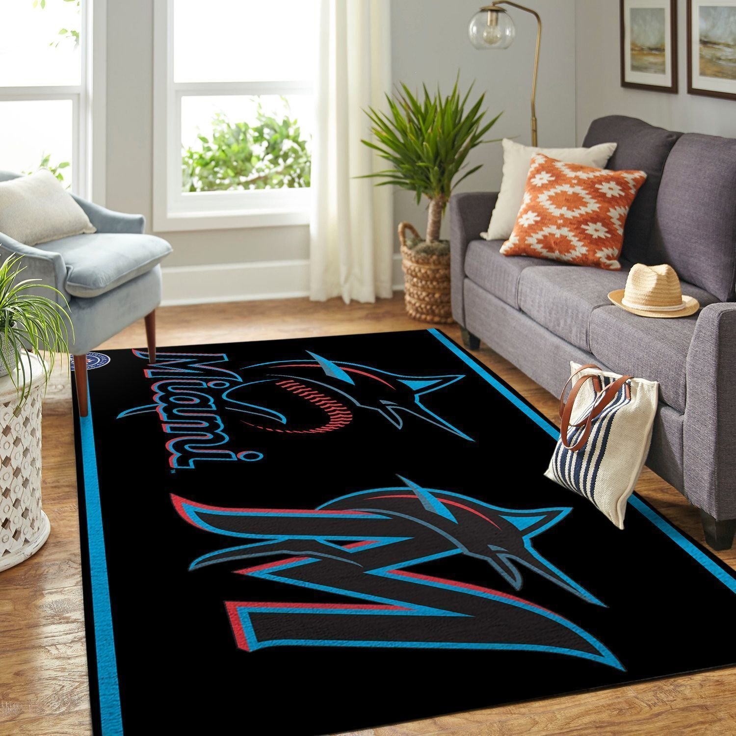 Amazon Miami Marlins Living Room Area Rug