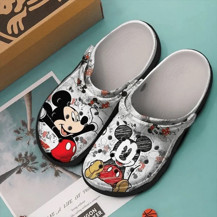 Amazon Mickey Mouse Painting Crocs Clog Shoes