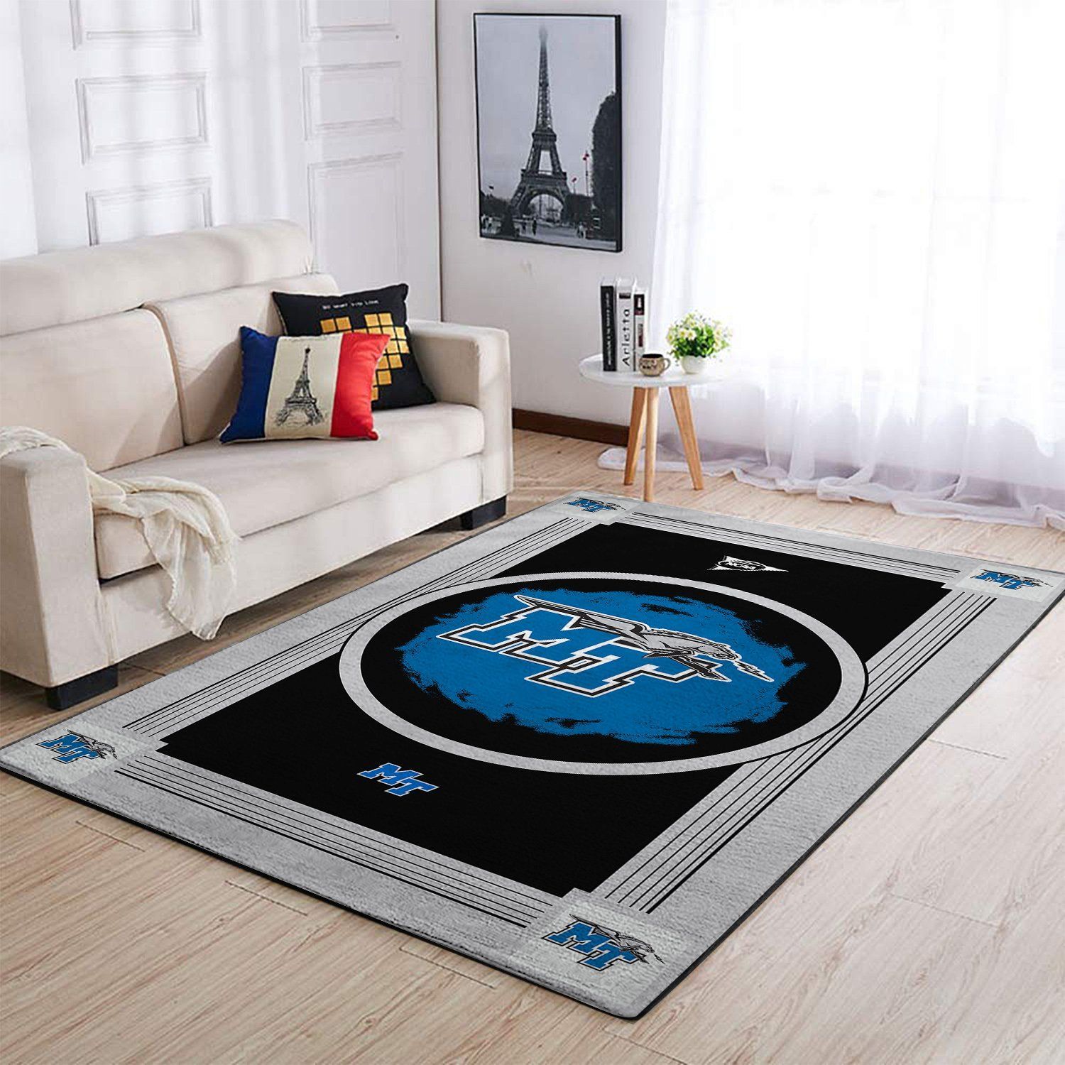 Amazon Middle Tennessee Blue Raiders Living Room Area Rug