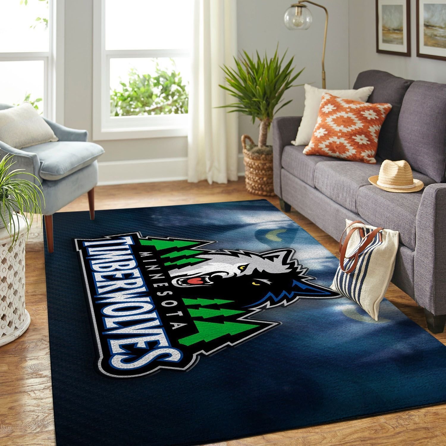 Amazon Minnesota Timberwolves Living Room Area Rug