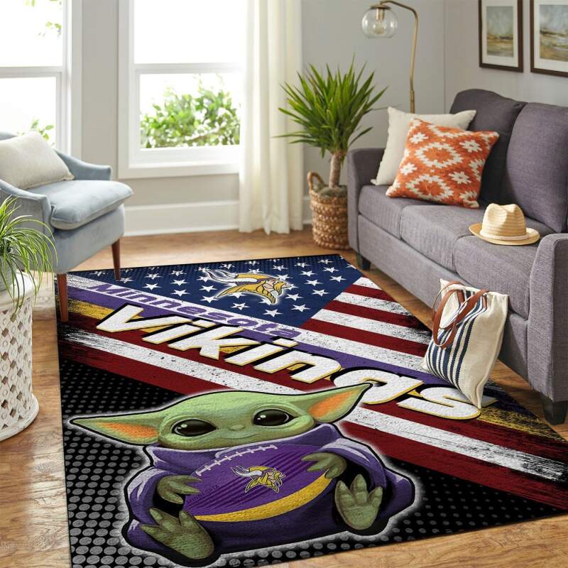 Amazon Minnesota Vikings Living Room Area Rug