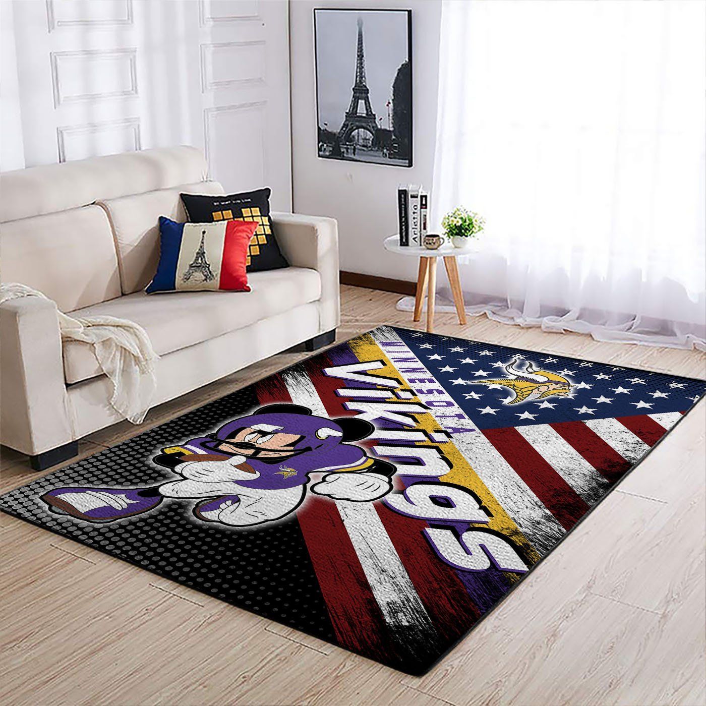 Amazon Minnesota Vikings Living Room Area Rug