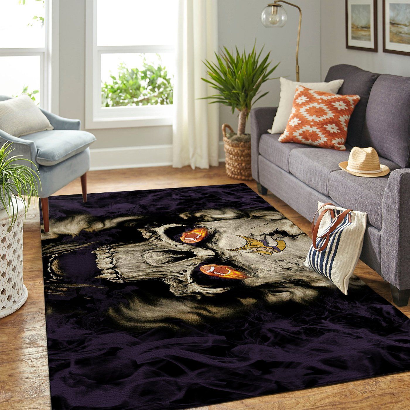 Amazon Minnesota Vikings Living Room Area Rug