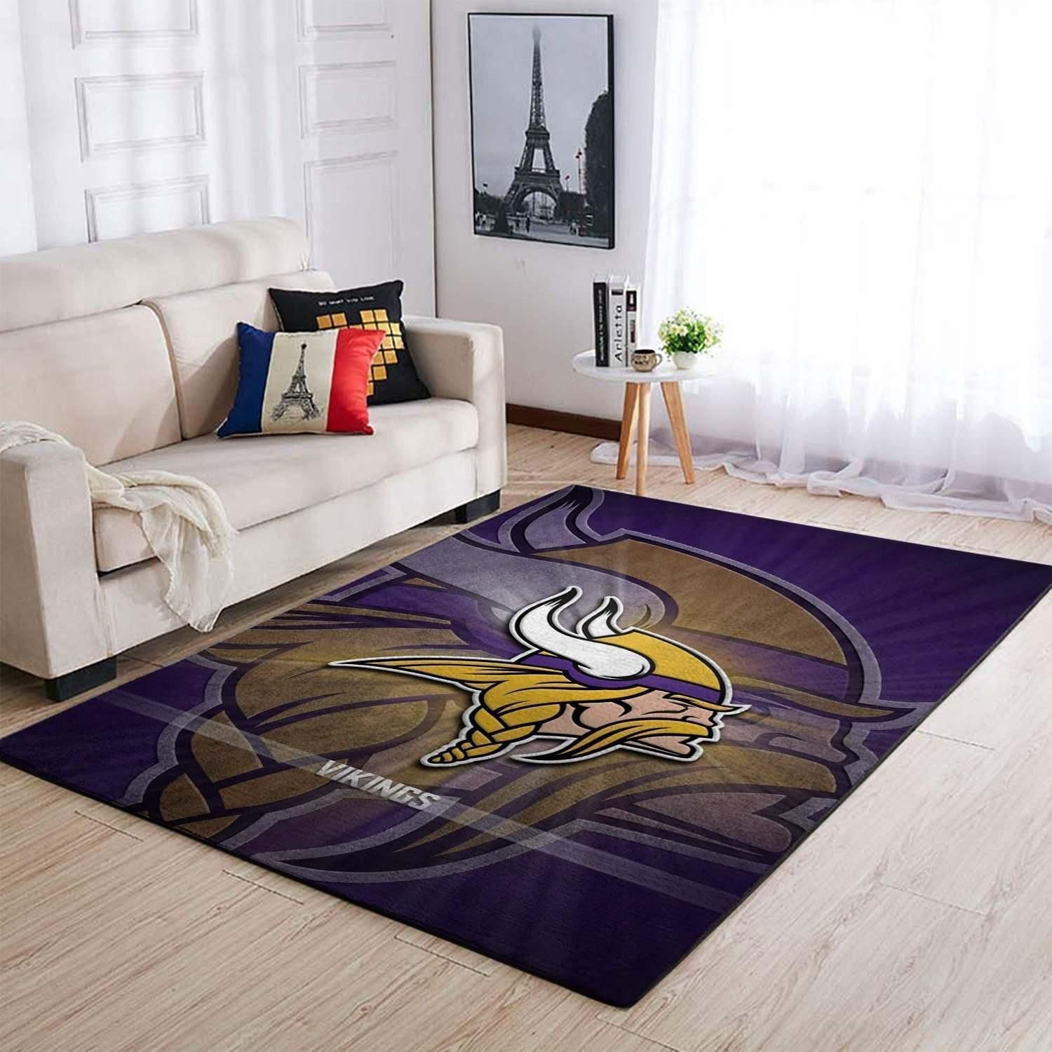 Amazon Minnesota Vikings Living Room Area Rug