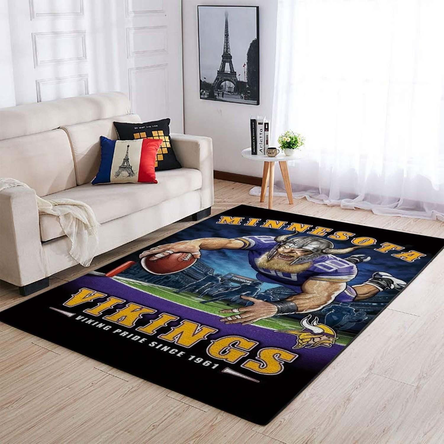 Amazon Minnesota Vikings Living Room Area Rug