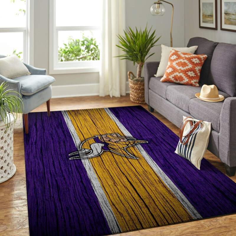 Amazon Minnesota Vikings Living Room Area Rug