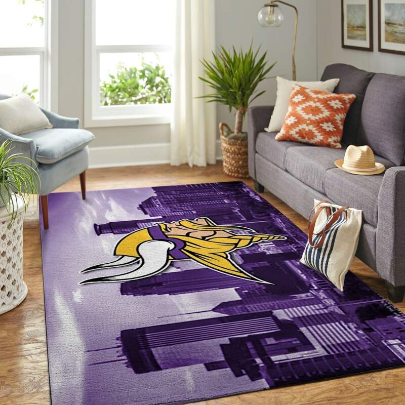 Amazon Minnesota Vikings Living Room Area Rug